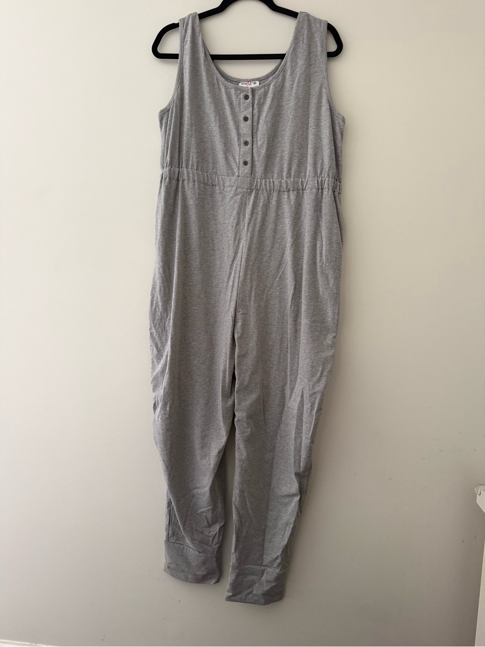 NWT MATERNITY Sleeveless Gray Jumpsuit - Lightweight Everyday Romper
